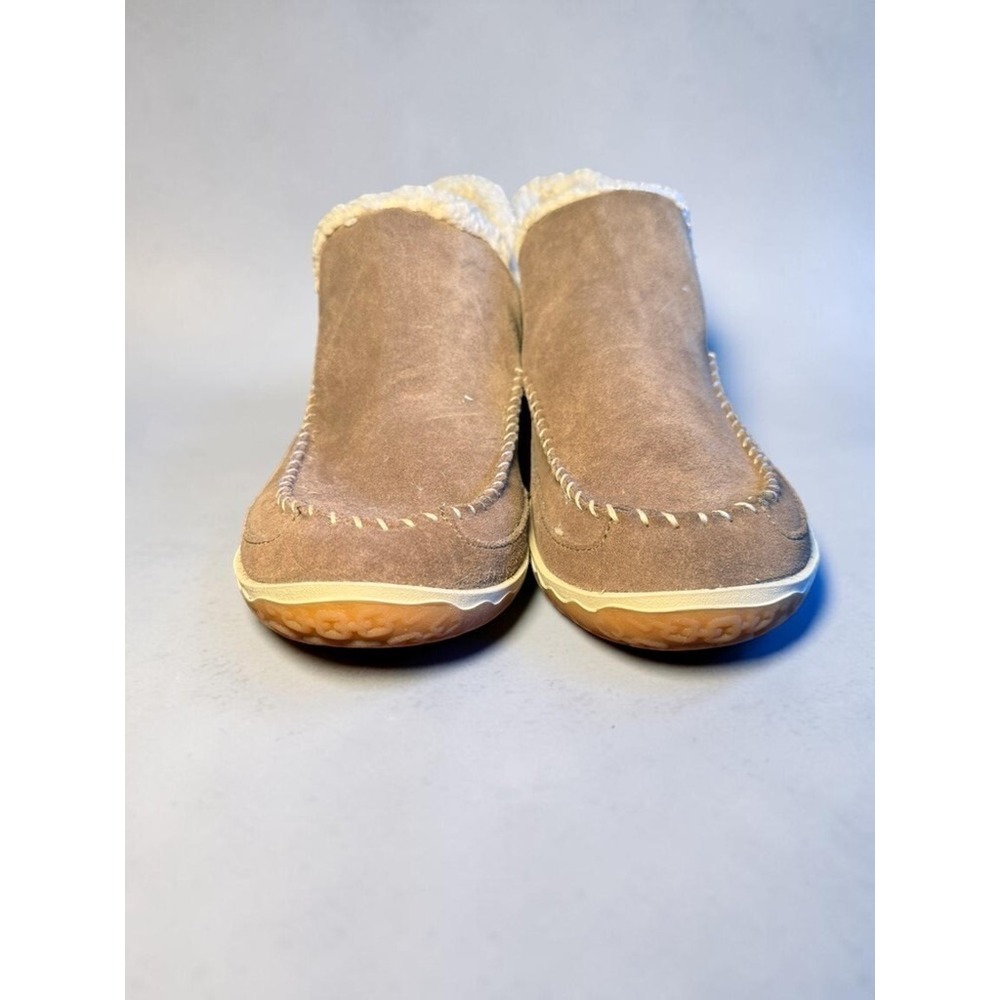 L.L.Bean Women's Mountain Slippers Boot Mocs 11 M Dark Cement Suede Fleece